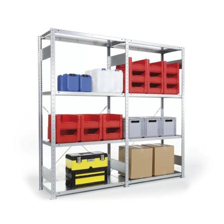 Rayonnage à tablettes métalliques tôlées évolutif ST40