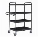 Chariot 4 étagères à poignée ergonomique 200 kg KM4128-ERGO