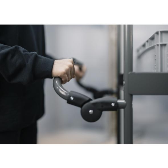 Achat Chariot 4 étagères à poignée ergonomique 200 kg KM4128-ERGO