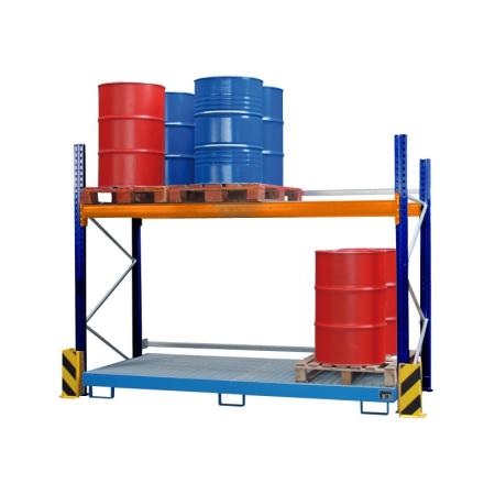 Achat Bac de rétention métallique au sol avec caillebotis sous rack