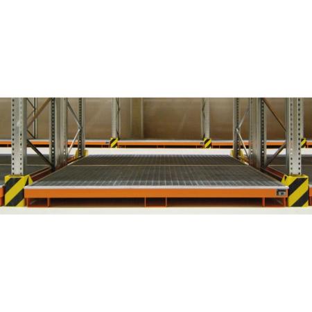 Devis Bac de rétention métallique au sol avec caillebotis sous rack