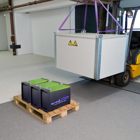 Coffre coupe feu pour palette à batteries lithium - Cloche de confinement F90