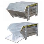 Benne de déchargement pour chantier à rampe rabattable 1000 litres - PROTECTO