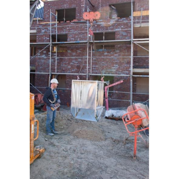 Prix Benne de déchargement pour chantier à rampe rabattable 1000 litres