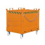 Bac à fond ouvrant sur roulettes en acier - PROTECTO