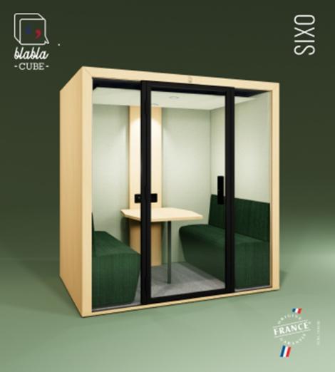 Cabine acoustique de réunion Blabla Sixo - BLABLA-CUBE
