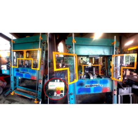 Mise en sécurité de presse hydraulique d'atelier