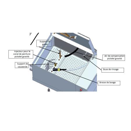 Vente Machine de nettoyage de pistolet à peinture avec rallonge de jet (SPRAY GUN IMPORT)