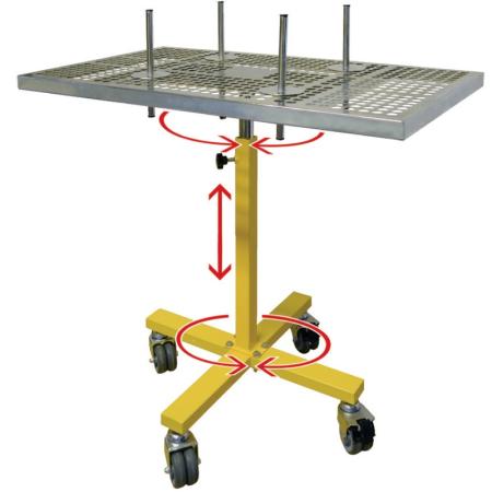 Support de pièce à peindre rotatif mobile - réglable en hauteur