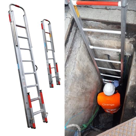 Echelle coulissante légère pour accès en chambre souterraine DACS® - AUDINNOV