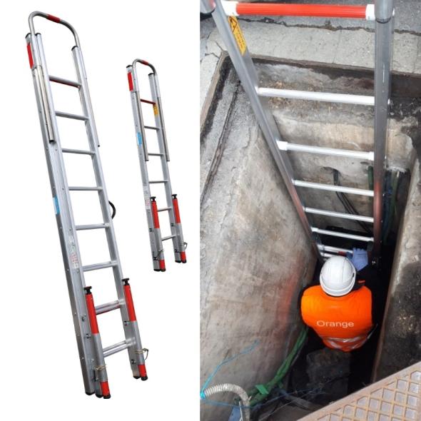 Echelle coulissante légère pour accès en chambre souterraine DACS®