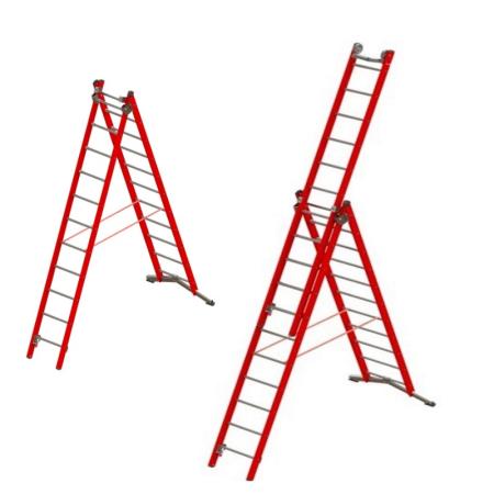 Echelle isolante transformable 2/3 plans TRF2 TRF3 - TST-BT