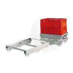 Roule bacs inox AISI 304 L pour caisses plastiques - SCHWEYER