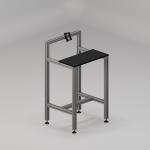 Poste informatique d'atelier debout - bâti aluminium - FACTOPSIS