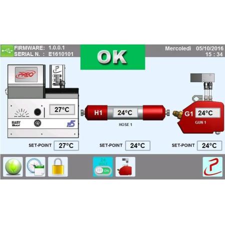 Vente Générateur hotmelt pour colle thermofusible Preo Easy Touch P5 (GETRA)