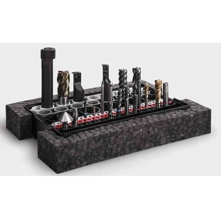 Plateau en mousse haute densité pour rangement d'outils dans caisse plastique