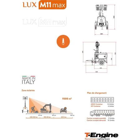 Achat Tour d’éclairage extérieur autonome - LUX M11 MAX