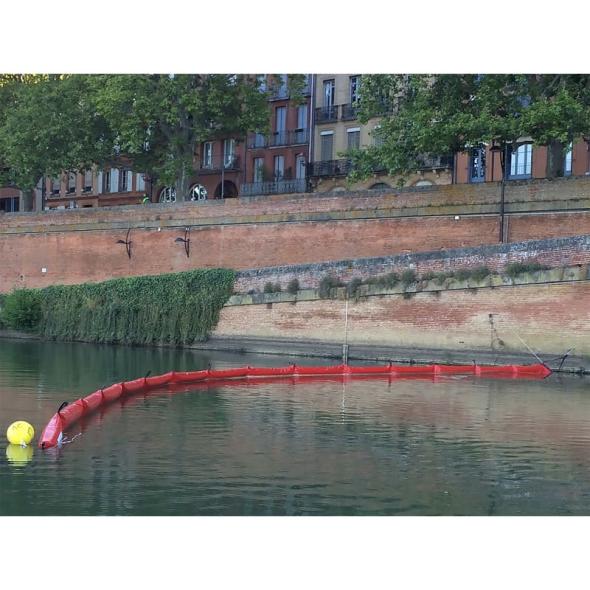 Barrage flottant antipollution - polyester enduit PVC