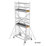 Echafaudage roulant en aluminium 10m - sol plat ou dénivelé - Ecopro - ABA ECHELLES