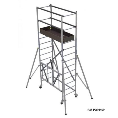 Achat Echafaudage roulant en aluminium et base pliante - PROPLI