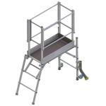 Plate-forme individuelle roulante pliante MINIPLI Travaux jusqu'à 3 mètres - ABA ECHELLES
