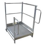 Réhausse d'atelier à garde-corps avec caillebotis composite - ABA ECHELLES