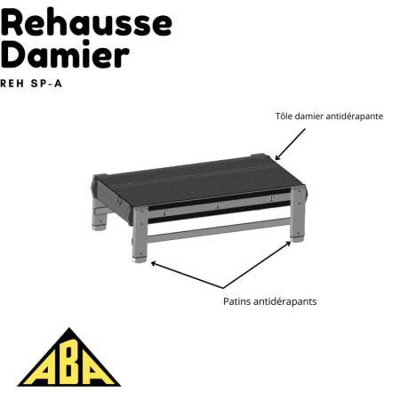 Achat Réhausse de travail en tôle damier pour atelier - REH SP-A