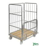 Roll conteneur 4 côtés avec base en bois - longueur 845 mm - ACTIVERGO