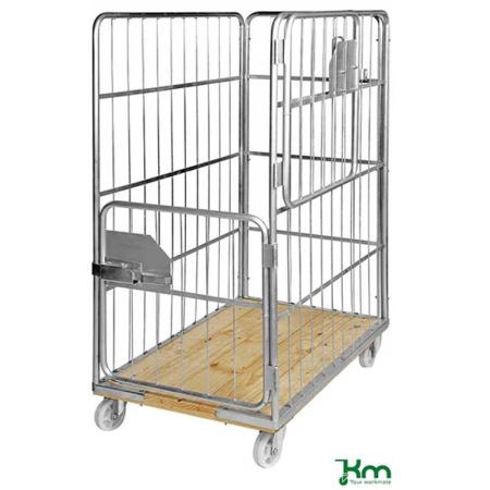 Devis Roll conteneur avec socle bois - longueur 1200 mm - 800 kg