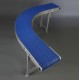 Convoyeur courbe à bande modulaire structure aluminium