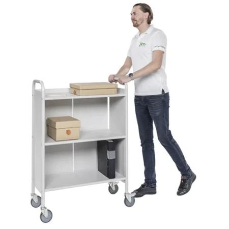 Chariot archives tubulaire 3 étagères - 150 kg