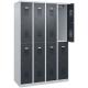 Vestiaires métalliques deux étages 8 cases Basis PLUS