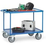 Servante métallique 2/3 plateaux en tôle d'acier avec rebords - AVMD