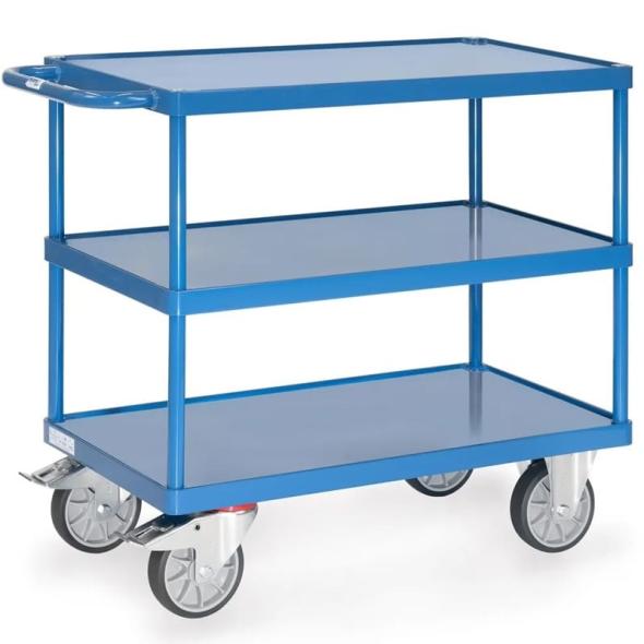 Achat Servante métallique 2/3 plateaux en tôle d'acier avec rebords