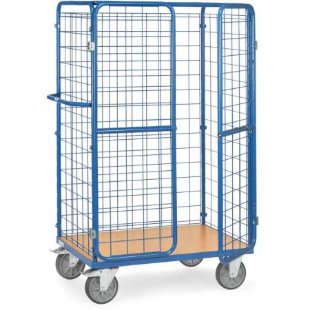 Comparateur Chariot grillagé pour colis à portes battantes et/ou toit