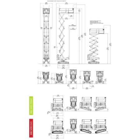 Achat Nacelle à ciseaux automotrice autostable 14 m - BIBI 1490 EVO