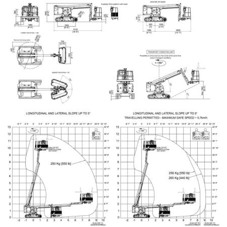 Achat Nacelle télescopique chenilles diesel 12m - JIBBI 1290 RT EVO