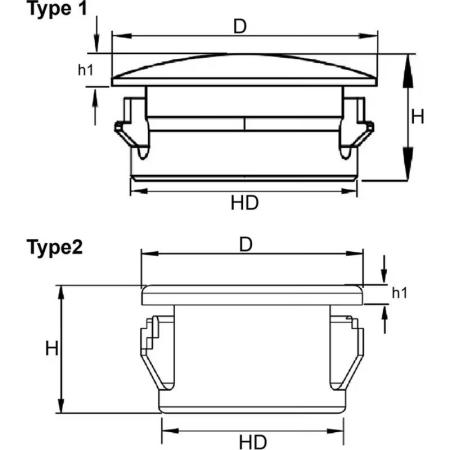 Achat Bouchon d’obturation bombé