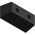 Butée en caoutchouc rectangulaire - platine mâle ou femelle - ESSENTRA