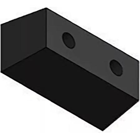 Butée en caoutchouc rectangulaire - platine mâle ou femelle