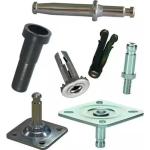 Fixations pour roulettes : tiges filetées ou encliquetables platines - ESSENTRA