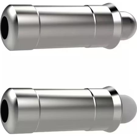 Poussoir à ressort inox - Goupille et corps lisses