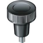 Bouton moleté épaulé concave à tige filetée - ESSENTRA