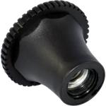 Bouton moleté épaulé acétal noir - ESSENTRA