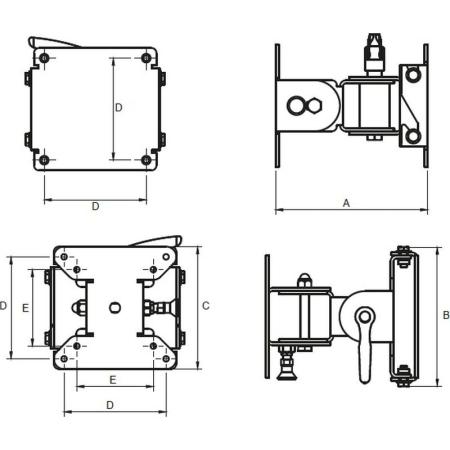 Devis Bras de fixation orientable pour écran en milieu alimentaire SCREENFIX inox