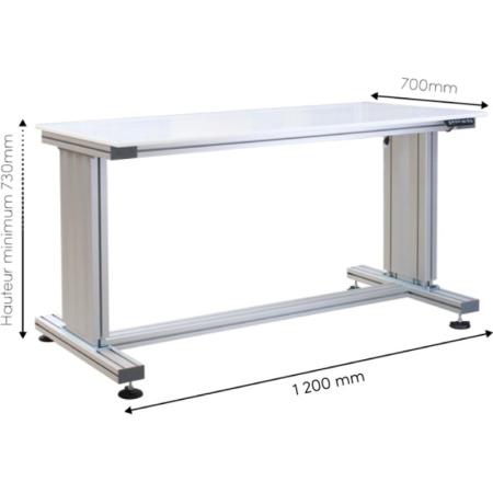 Achat Table de travail ergonomique pour atelier industriel