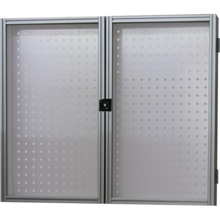 Vitrine d'affichage industriel 2 portes - murale ou sur pieds
