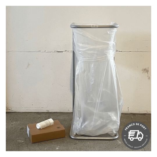 Kit support de sac + lot de 84 sacs perforés 400 litres