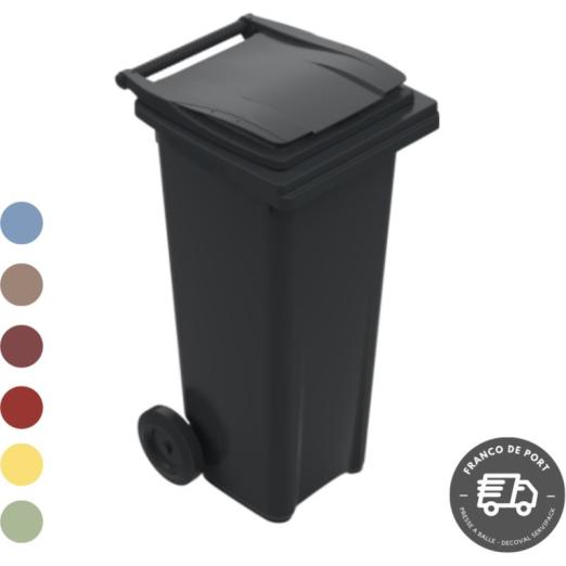Conteneur poubelle 2 roues 140 litres - C140L - DECOVAL SERVIPACK