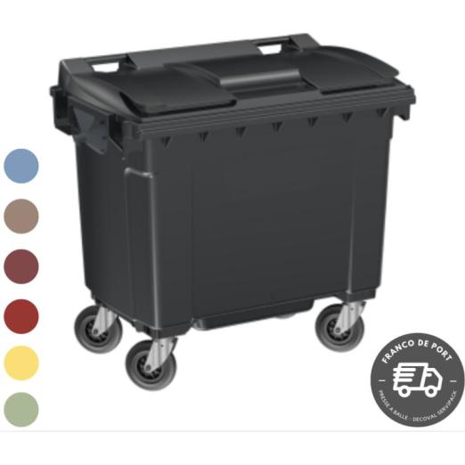 Conteneur poubelle 660 litres 4 roues - C660L - DECOVAL SERVIPACK